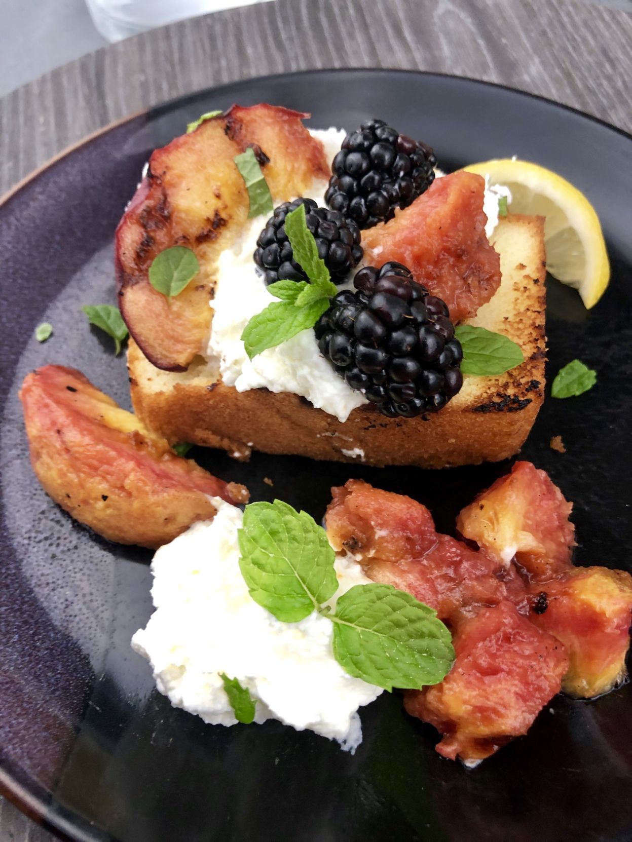 Grilled Pound Cake with Summer Fruit